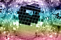 Rainbow Retro Disco Ball Glam 1 carta da parati