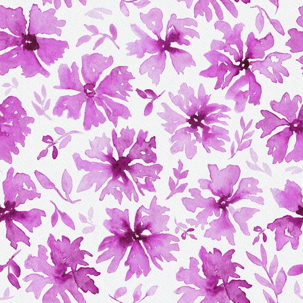 Magenta Watercolor Flowers