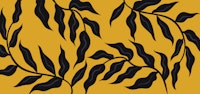 Black Retro Leaves wallpaper