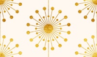 Midcentury Modern Dandelion Pattern in Gold ταπετσαρία