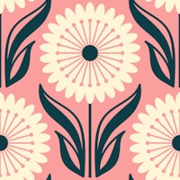 Flower pattern, pink (2769 C) wallpaper