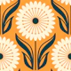 Flower pattern, yellow (2769 E)