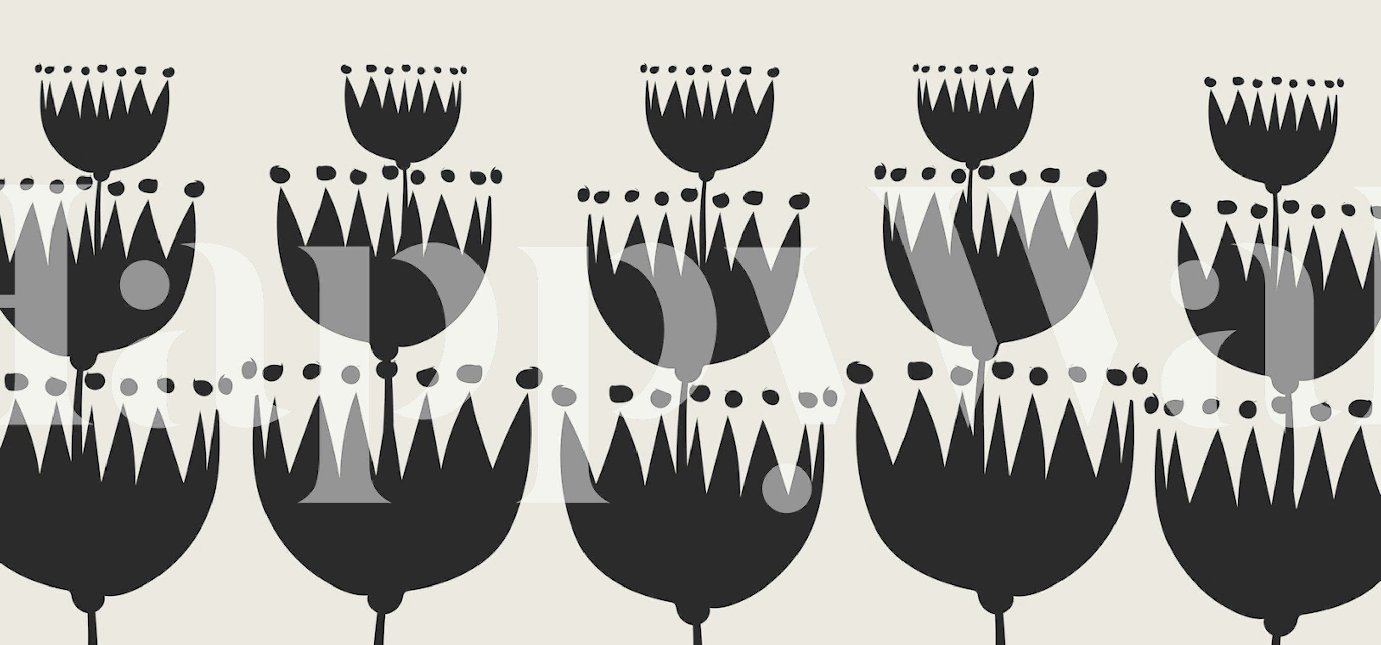 50s Mid Century Garden σχέδιο ταπετσαρίας