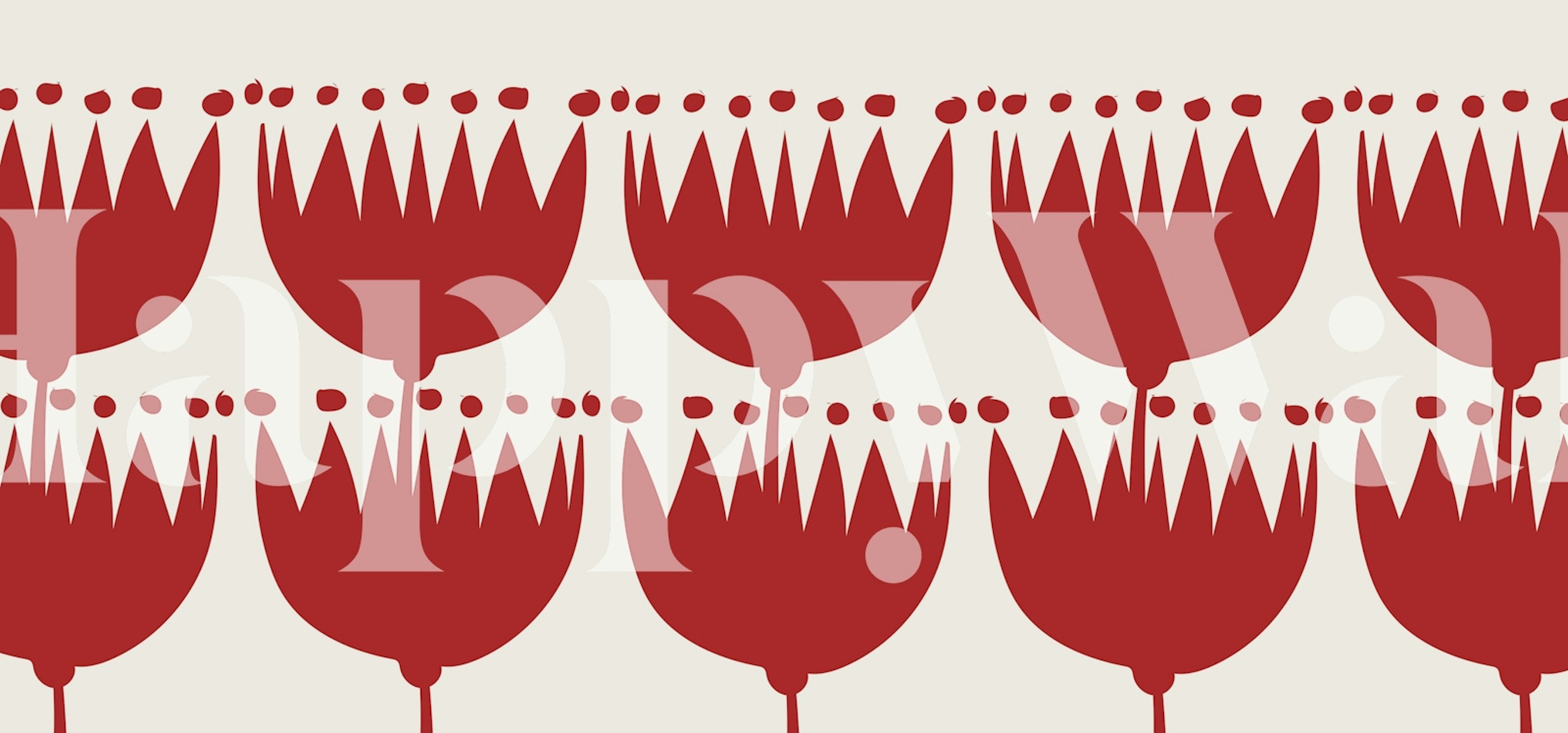 papel de pared 70s Groovy Garden en una habitación