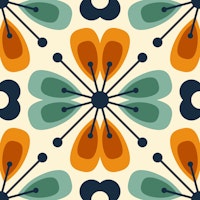 Abstract flowers, orange (2780 A) papiers peint