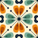 Abstract flowers, orange (2780 A)