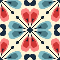 Abstract flowers, pink and blue (2780 B) papiers peint