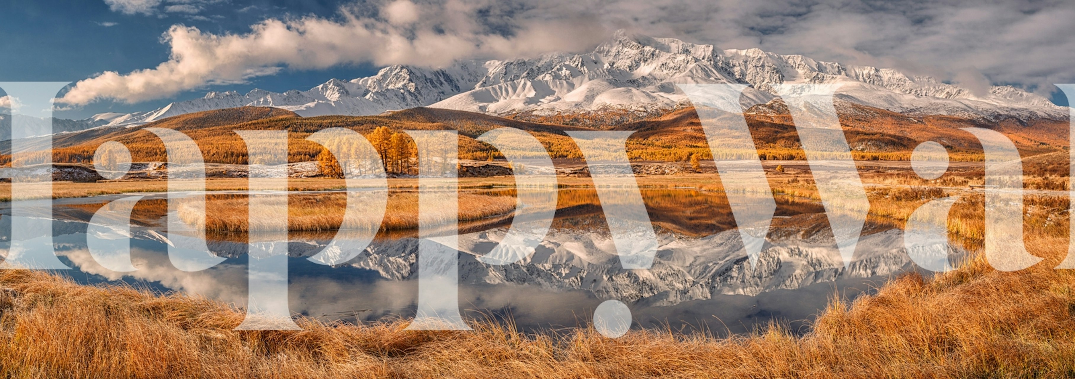 Mountain mural wallpaper in a room