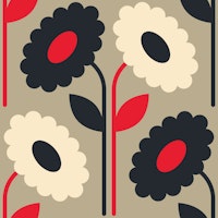 Gerbera pattern, grey (2838 F) ταπετσαρία