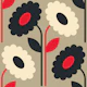 Gerbera pattern, grey (2838 F)