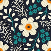 Meadow pattern, blue (2795 A) tapete