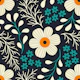 Meadow pattern, blue (2795 A)