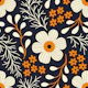 Meadow pattern, black (2795 E)