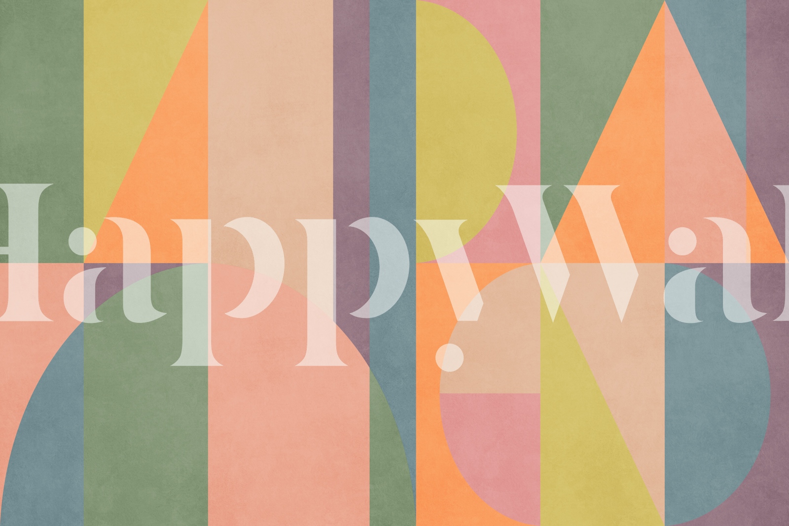 Colorful and Fun Geometric Wallpaper Happywall