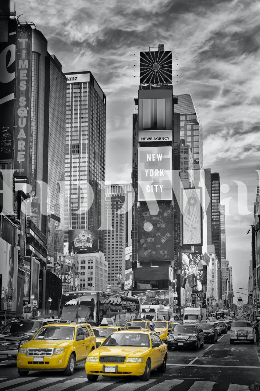 New York City Times Square Behang In Een Kamer