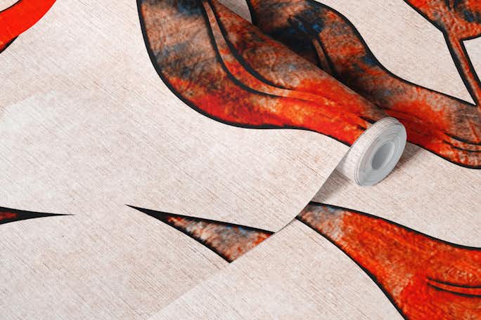 Abstract Watercolor Leaf Artwallpaper roll