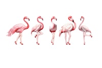 Cheeky Flamingos in pink red papiers peint