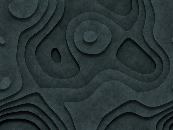 Dimensional Laser cut 3D Art Teal Grey