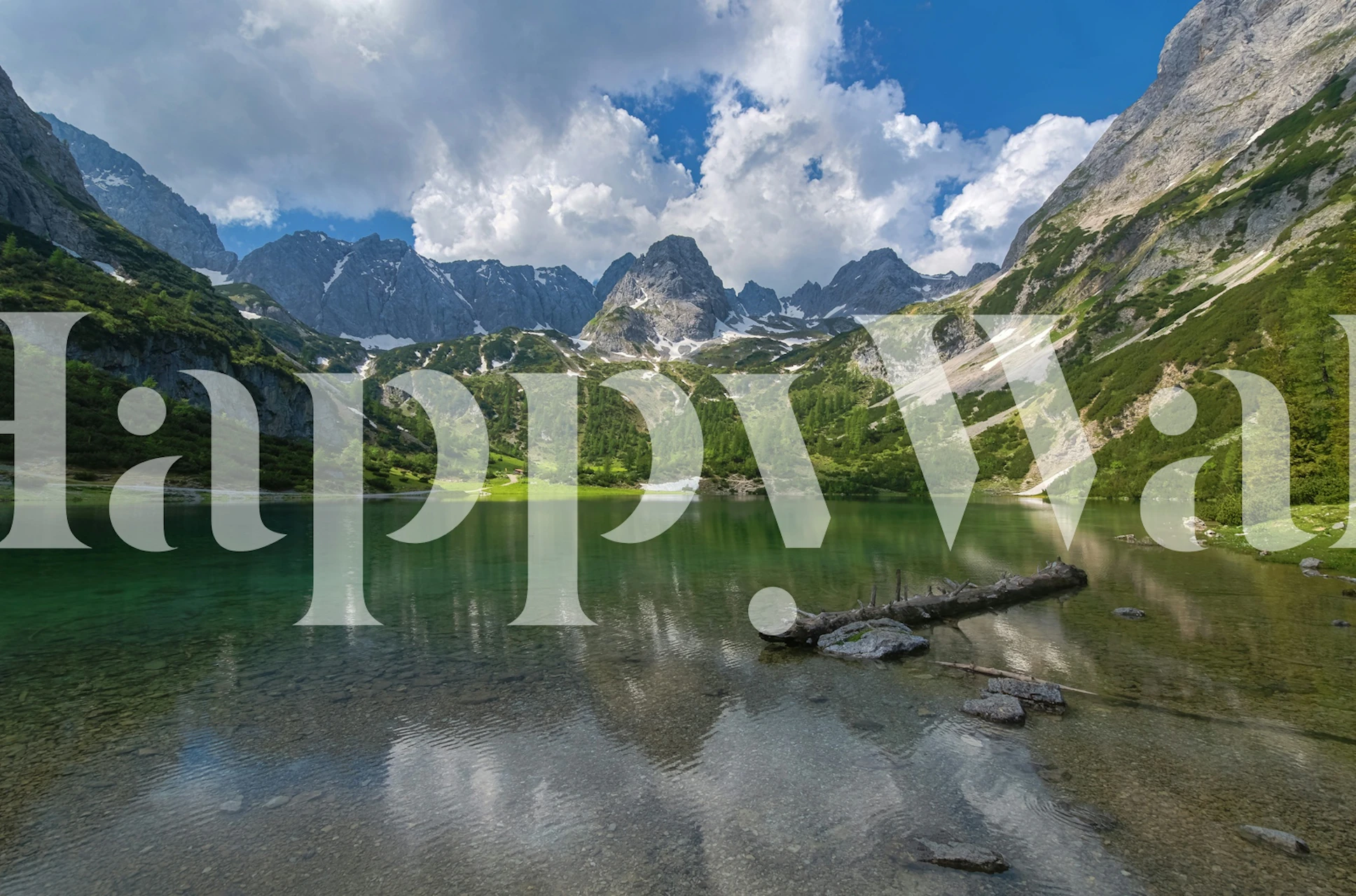 Seebensea at Tirol wall mural depicting a tranquil alpine lake with mountain reflections