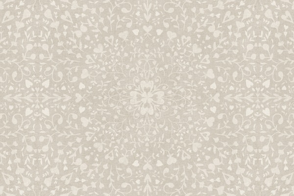 Floral love mandala warm gray large mural