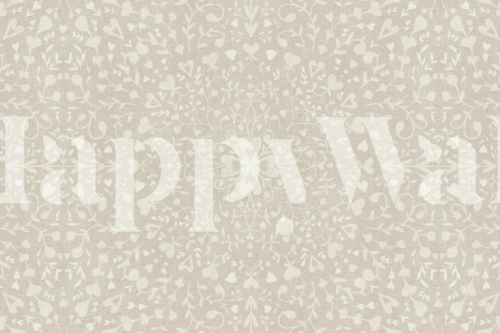 Floral love mandala wallpaper in una stanza