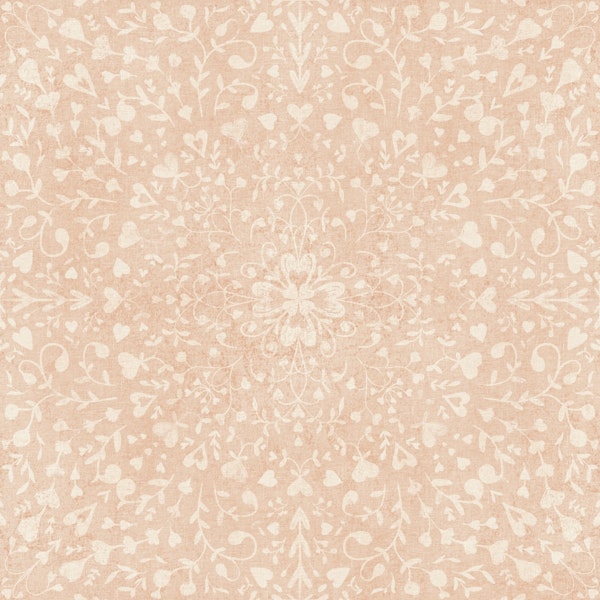 Floral love mandala clay pink pattern