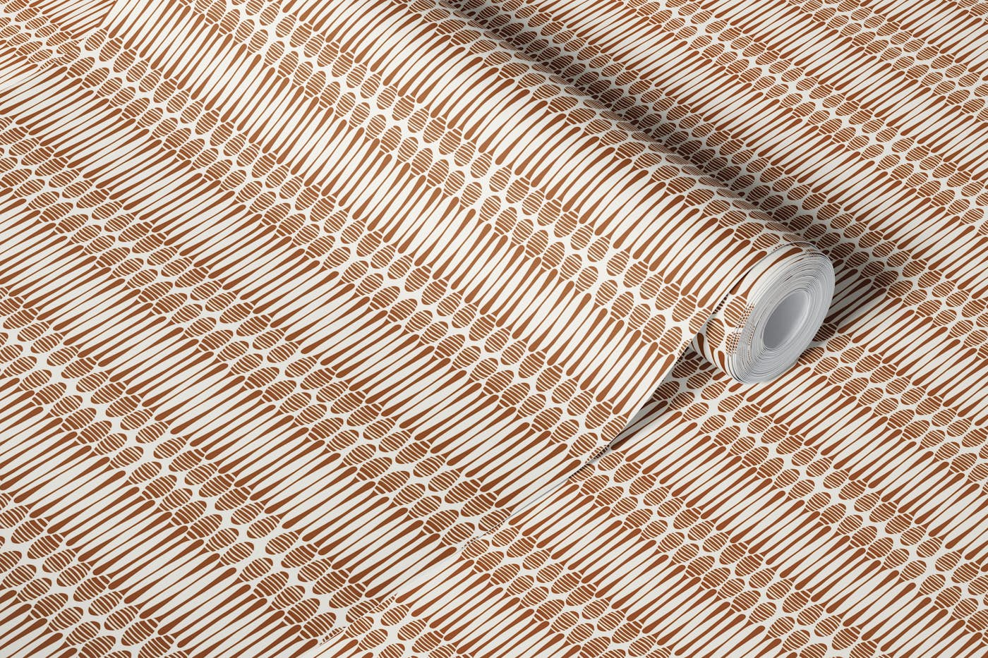 Honey Dippers Graphic Stripe in sugar almond wallpaper roll