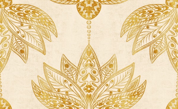 Gold Mandala Lotus Flower