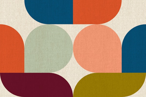 Geometric Mid-Century Abstract