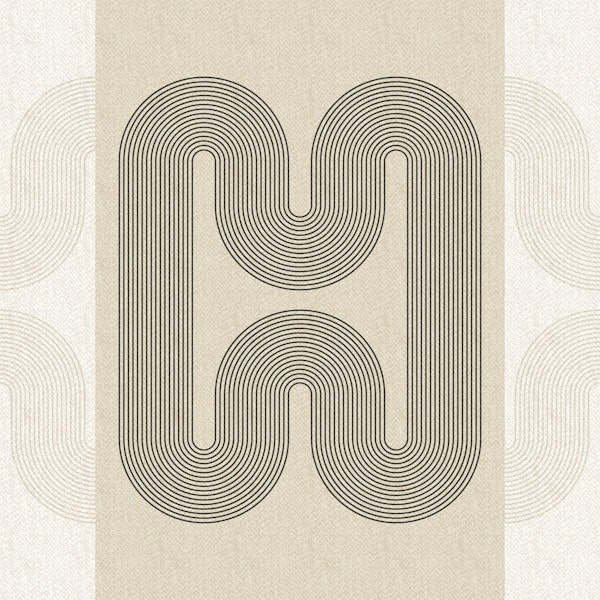 Art Deco Inspired Rainbow Abstract