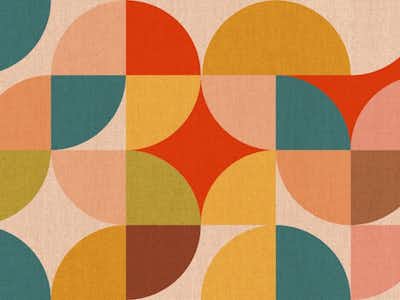 Geometric 50s Mid-Century Abstract Forms