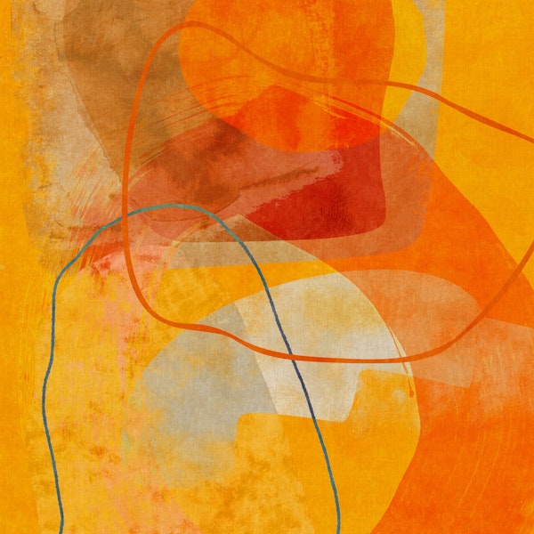 abstract composition yellow orange