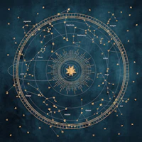 Petrol Astro Wheel papel pintado