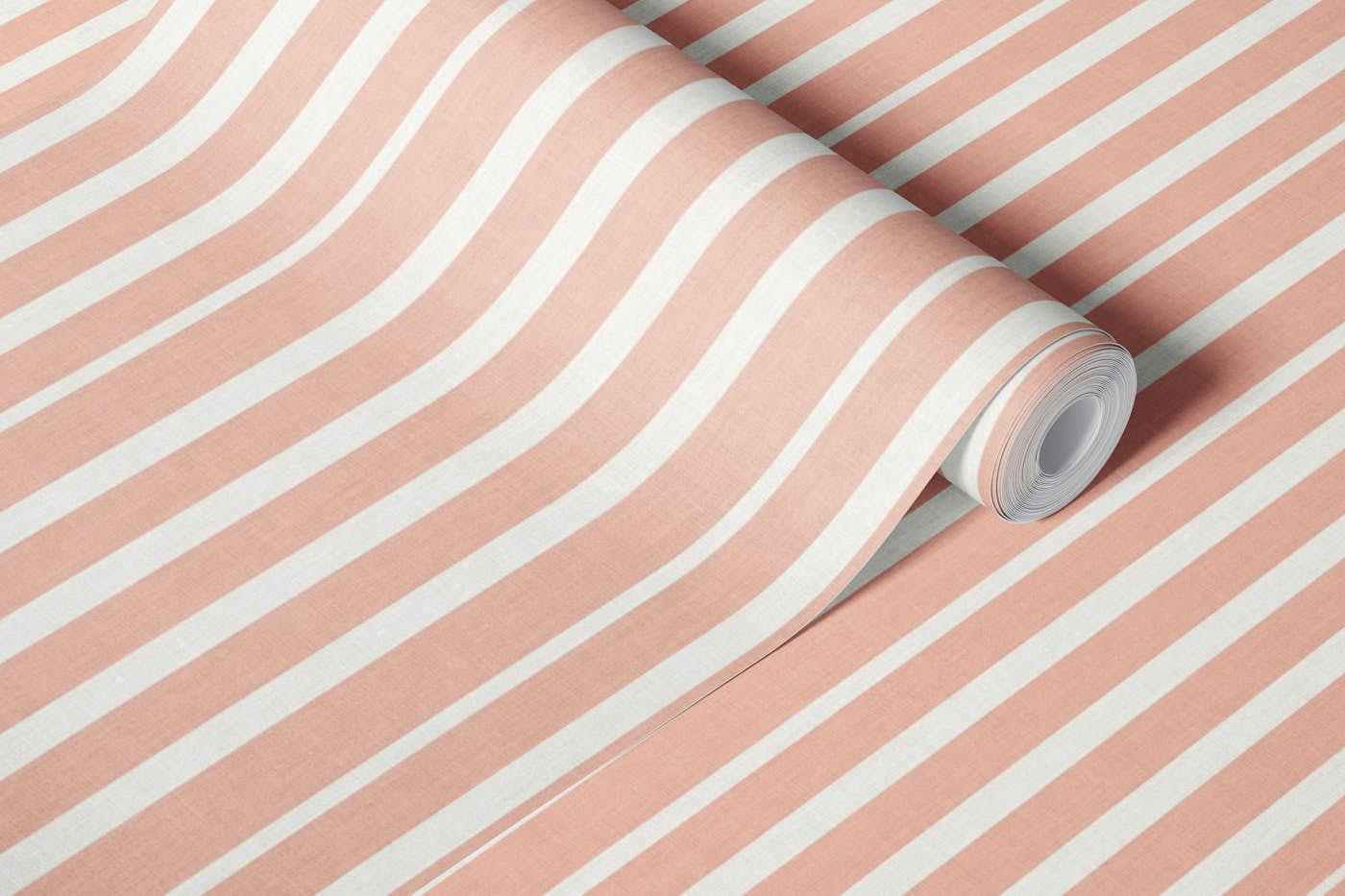 Retro Stripes coral wallpaper roll