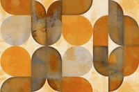 Golden Vintage Rainbow Sunrise Geo carta da parati