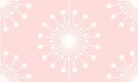 Midcentury Modern Dandelion Pattern Baby Pink papel pintado