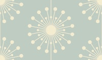 Midcentury Modern Dandelion in Soft Green papel pintado