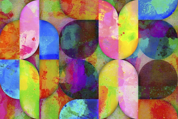 Vivid Watercolor Geo Shapes