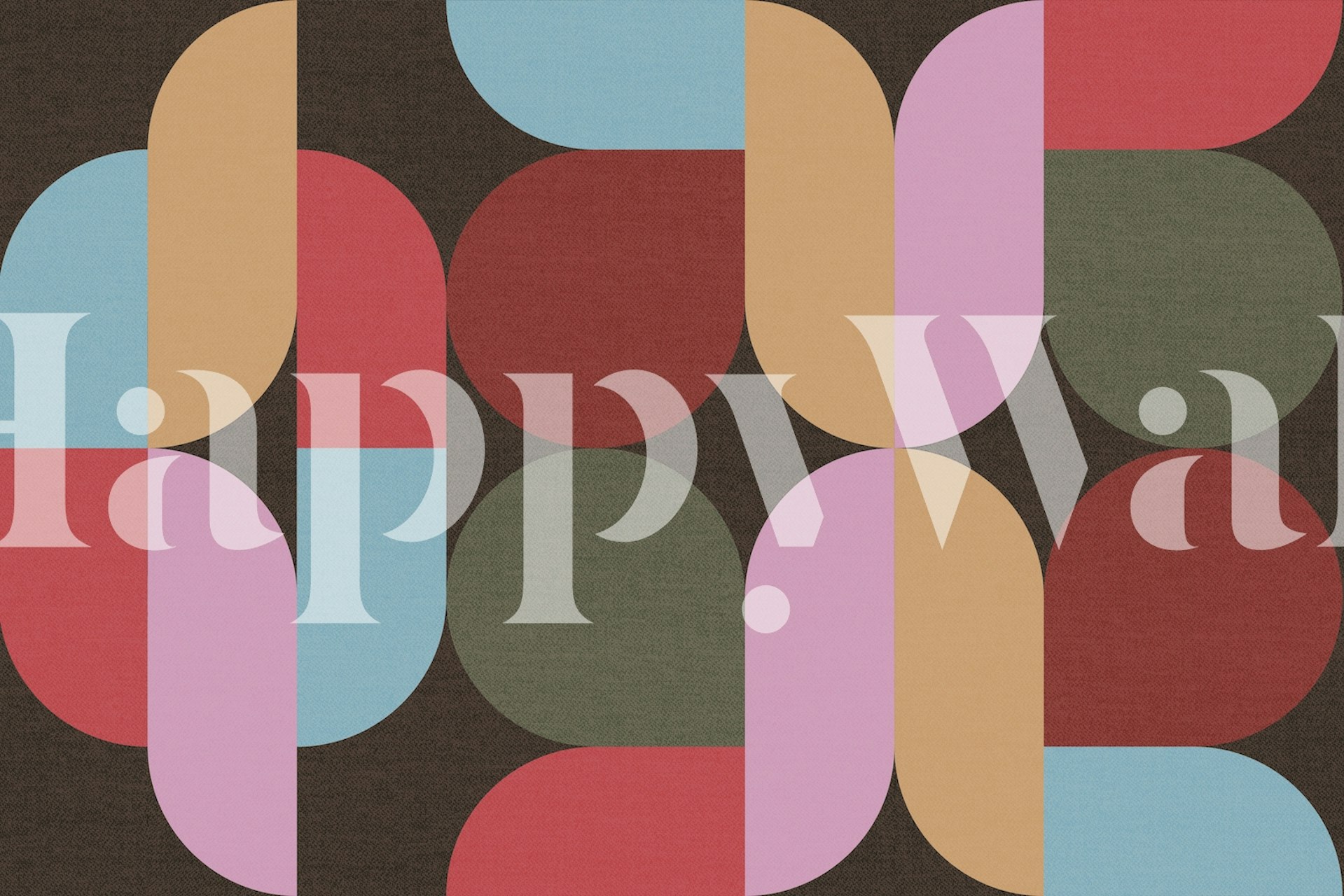 Rounded Shapes tapet i et stilfuldt rum