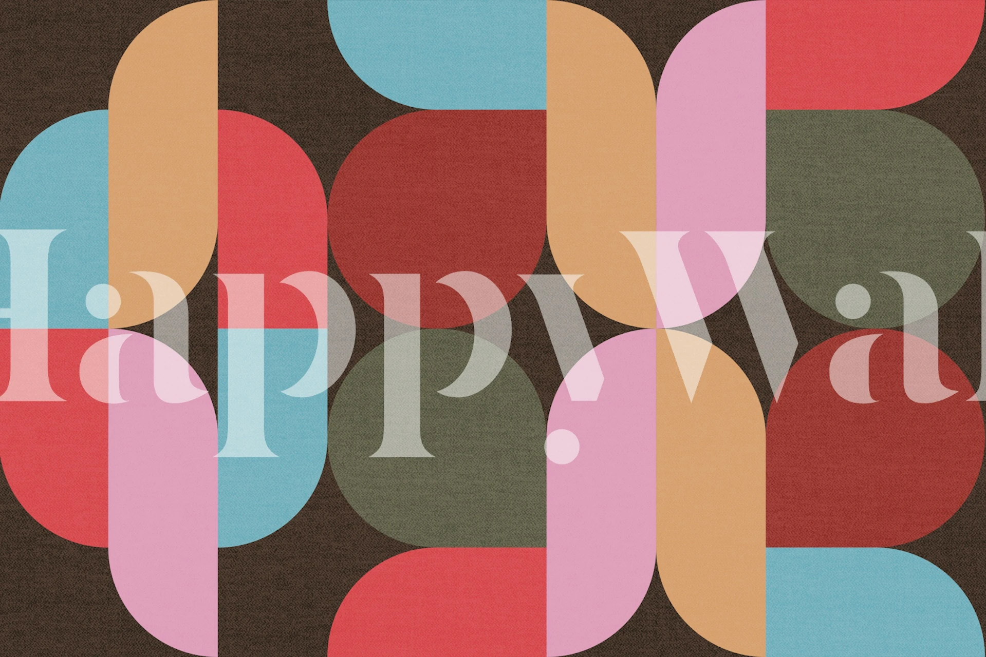 Papier peint Rounded Shapes dans une pièce élégante