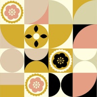 Vintage Retro Floral carta da parati