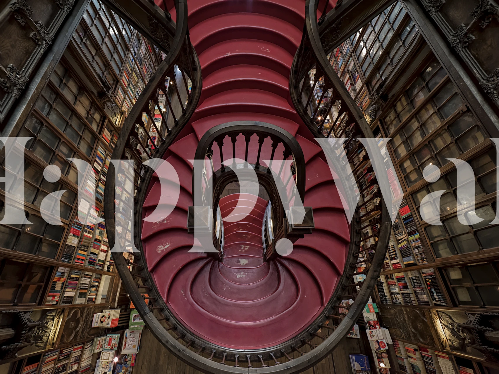 Livraria Lello tapetti tyylikkäässä sisustuksessa