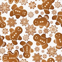 Christmas Gingerbread Cookies 1 on White ταπετσαρία