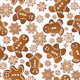 Christmas Gingerbread Cookies 1 on White
