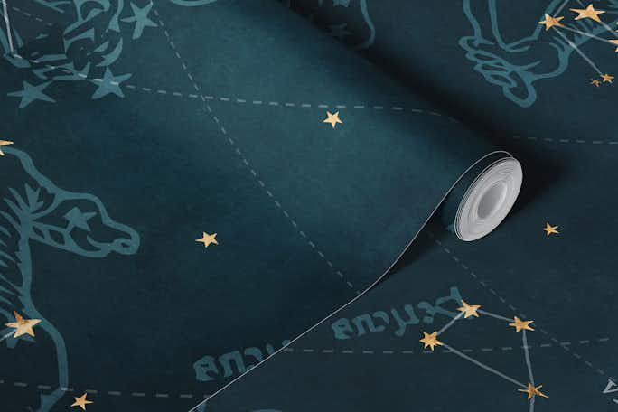 Heros and Constellations - Petrolwallpaper roll