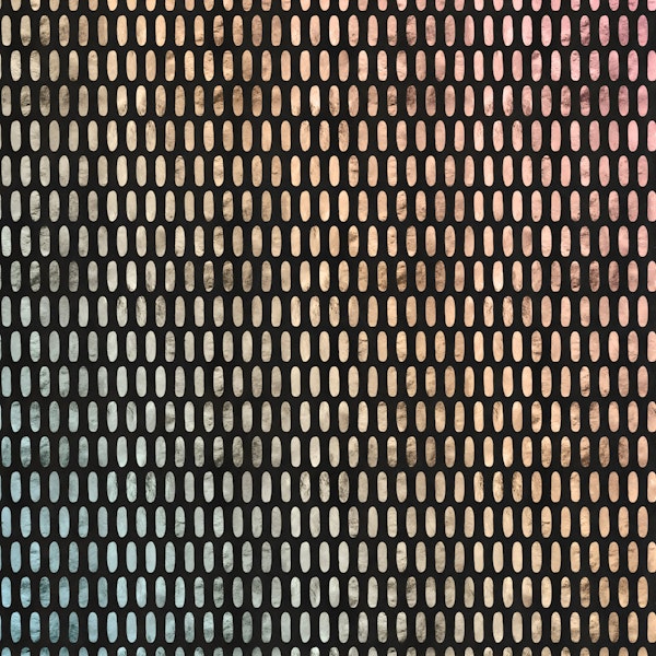 Iridescent Ovals on Black