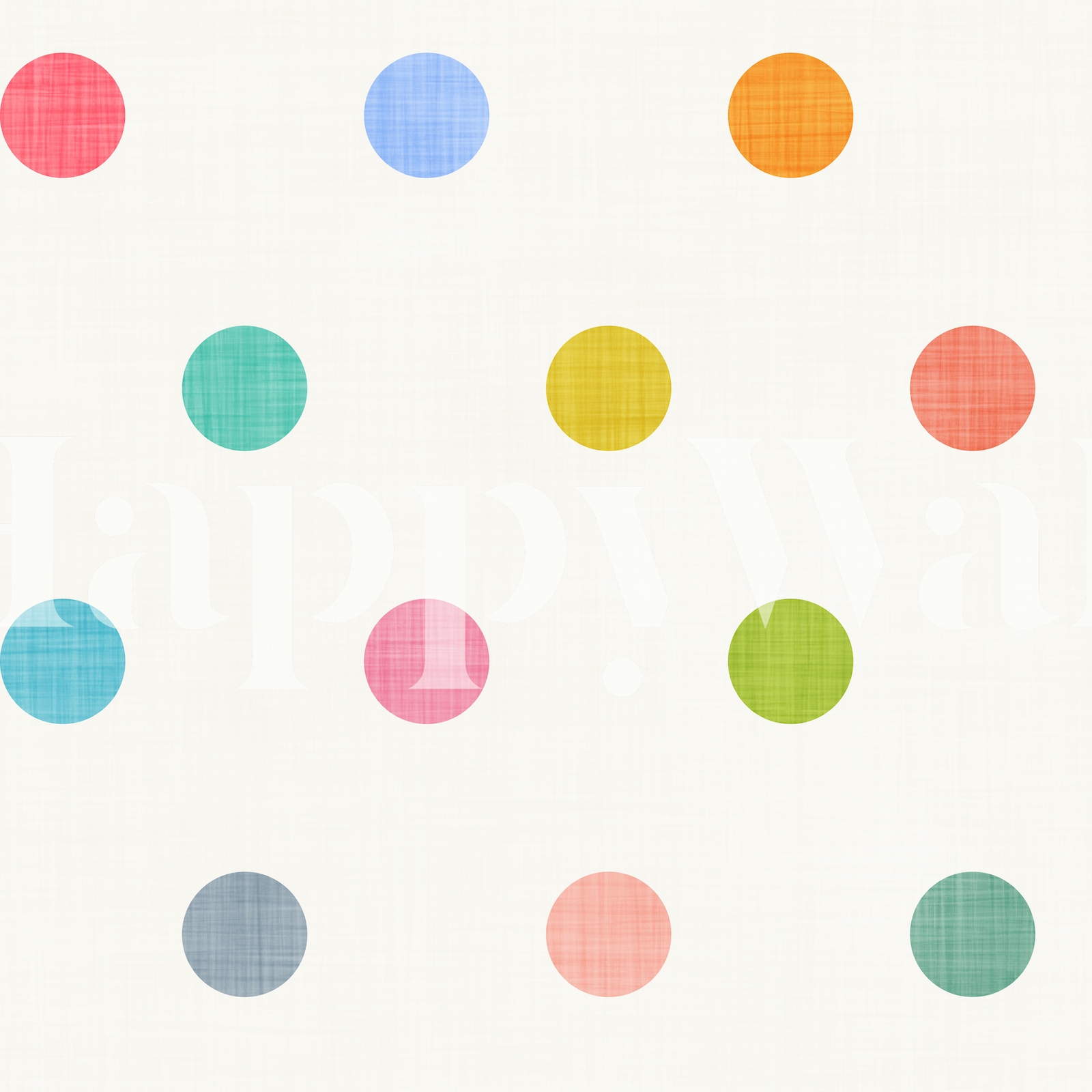 Pastel Rainbow Polka Dots wallpaper | Happywall