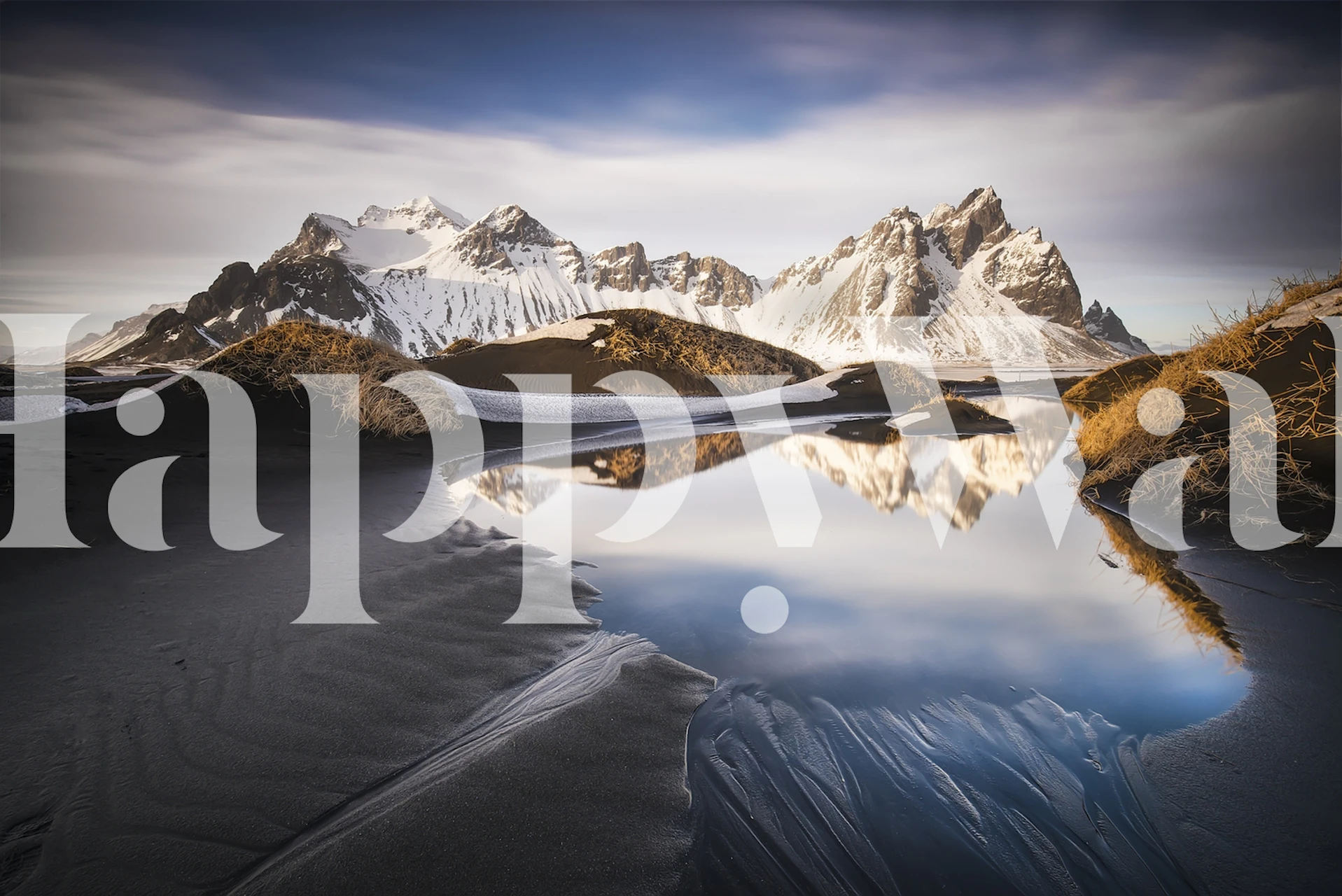 Hofn Beach wallpaper in a room