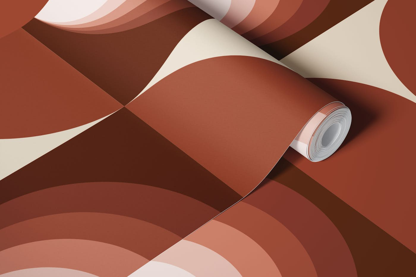 Retro Sun in Earthy wallpaper roll