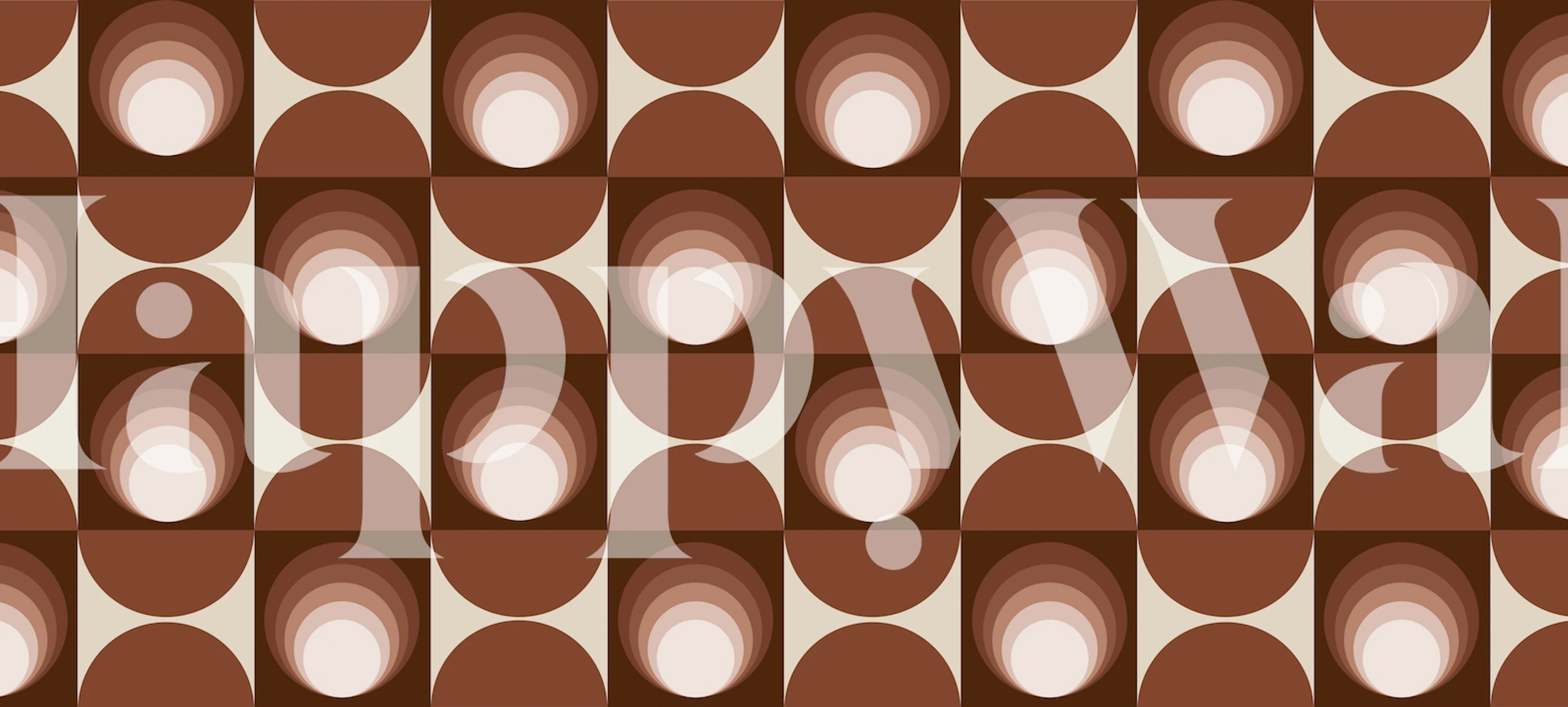 Retro Sun in Earthy tapet i et rum